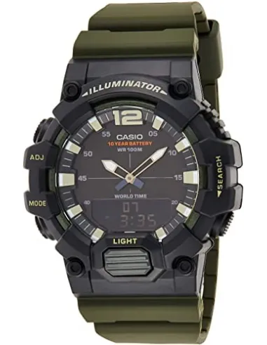 copy of Reloj deportivo hombre Casio HDC-700-3A3 10 años batería Hora Mundial Pantalla Neón 100m WR correa goma
