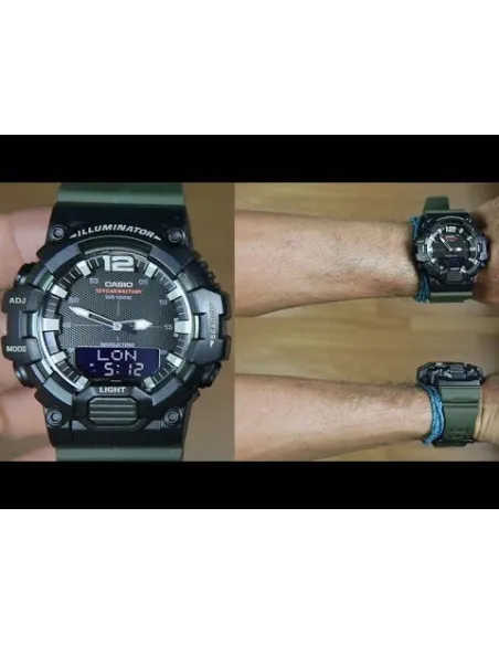 copy of Reloj deportivo hombre Casio HDC-700-3A3 10 años batería Hora Mundial Pantalla Neón 100m WR correa goma