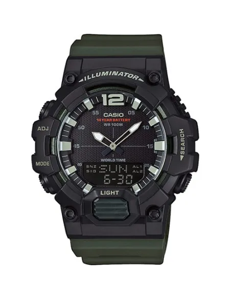 copy of Reloj deportivo hombre Casio HDC-700-3A3 10 años batería Hora Mundial Pantalla Neón 100m WR correa goma