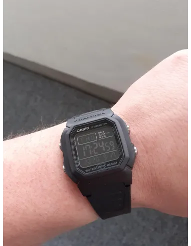 Reloj digital hombre Casio W800H-1B 10 años batería correa goma luz led