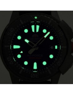 reloj automático hombre buceo Orient M-Force RA-AC0L02R dial rojo 45mm correa acero 200m water resist 2