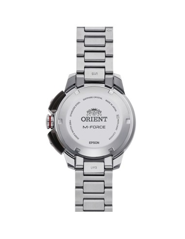 reloj automático hombre buceo Orient M-Force RA-AC0L02R dial rojo 45mm correa acero 200m water resist