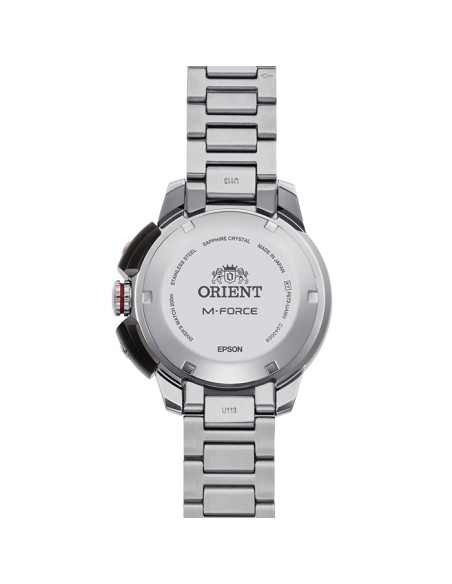 reloj automático hombre buceo Orient M-Force RA-AC0L02R dial rojo 45mm correa acero 200m water resist