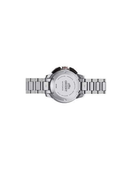 copy of reloj automático hombre buceo Orient M-Force RA-AC0L01B dial negro 45mm correa acero 200m water resist