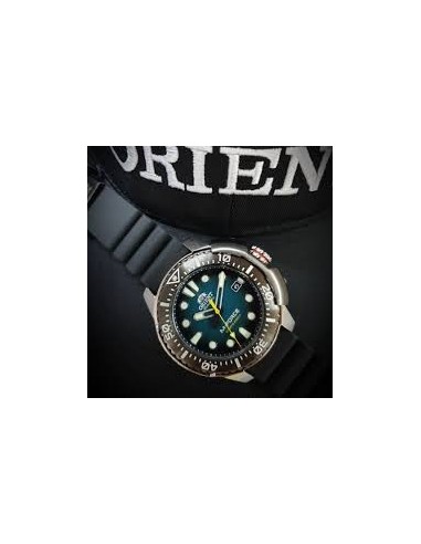 reloj automático buceo hombre Orient M-Force RA-AC0L04L dial azul 45mm correa goma 200m Water resist