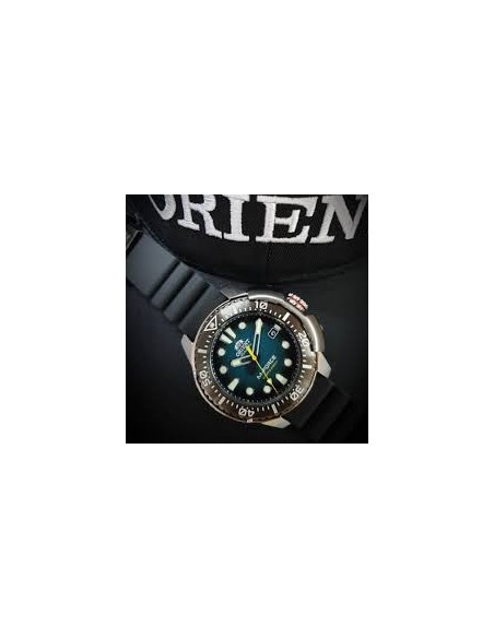 reloj automático buceo hombre Orient M-Force RA-AC0L04L dial azul 45mm correa goma 200m Water resist