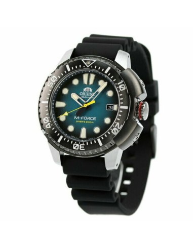 reloj automático buceo hombre Orient M-Force RA-AC0L04L dial azul 45mm correa goma 200m Water resist