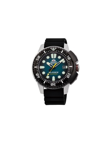 reloj automático buceo hombre Orient M-Force RA-AC0L04L dial azul 45mm correa goma 200m Water resist