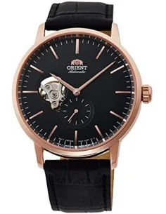 Reloj automático hombre Orient RA-AR0103B Open Heart correa cuero dial negro 40mm (permite cuerda manual)