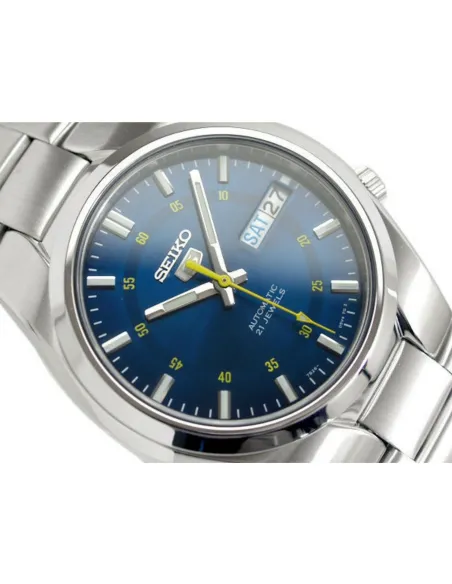 reloj automático hombre Seiko 5 SNK615K1 dial azul 37mm correa acero