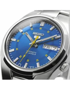 reloj automático hombre Seiko 5 SNK615K1 dial azul 37mm correa acero