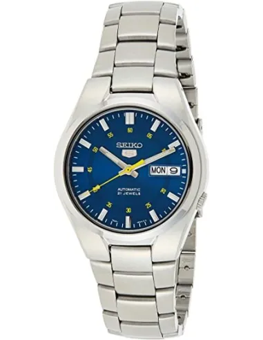 reloj automático hombre Seiko 5 SNK615K1 dial azul 37mm correa acero