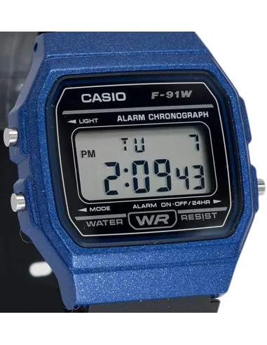Reloj Casio Vintage Informal retro digital F-91WM-2A alarma y luz led