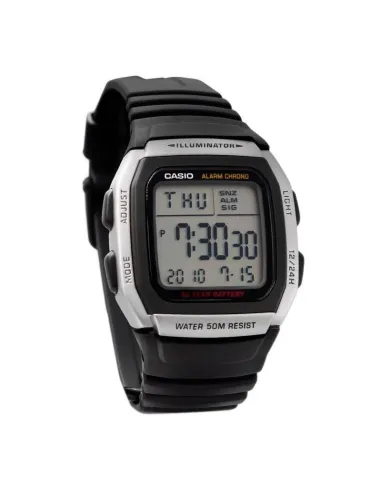 reloj hombre digital Casio W-96H-1AV alarma múltiple 10 años batería cronómetro 50m water resist