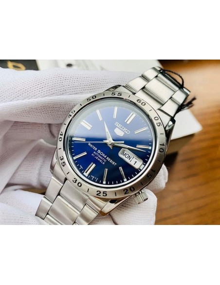 reloj automático hombre Seiko SNKD99K1 dial azul 37mm correa acero 50m water resist