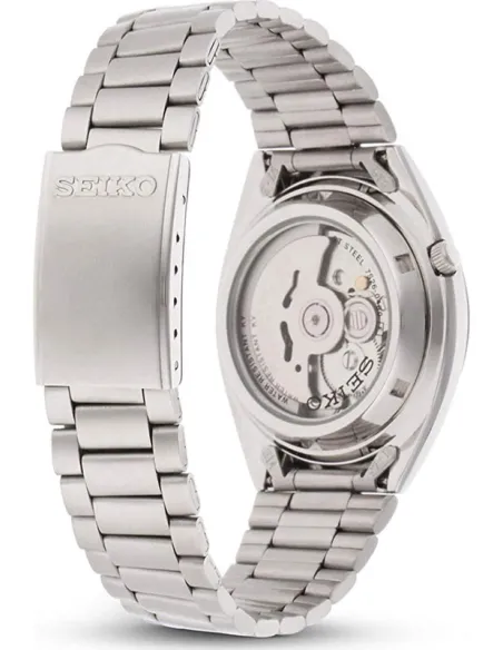 reloj automático hombre Seiko 5 SNKE01K1 dial negro 37mm correa acero 50m water resist