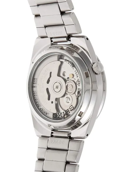 reloj automático hombre Seiko 5 SNKE01K1 dial negro 37mm correa acero 50m water resist