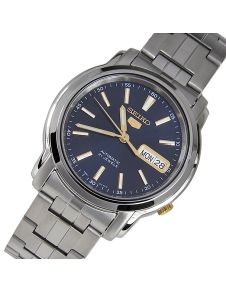 reloj automático hombre Seiko 5 SNKL79K1 dial azul 37mm correa acero