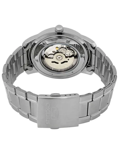 reloj automático hombre Seiko 5 SNKM83K1 dial blanco 43mm correa acero 50m water resist