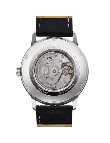 reloj automático hombre Orient Simphony RA-AC0F05B dial negro 41.6mm correa cuero