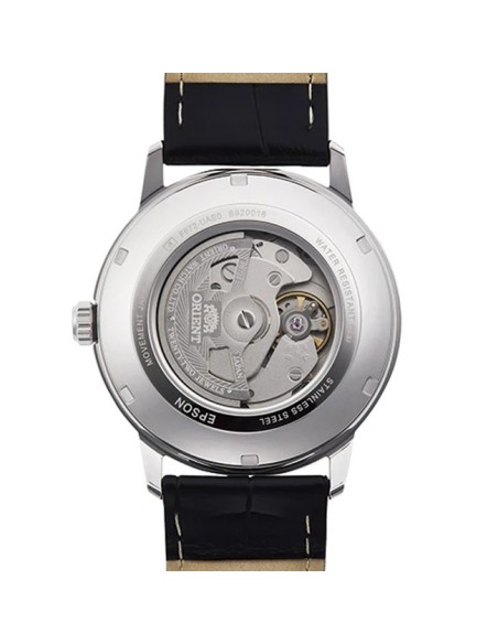 reloj automático hombre Orient Simphony RA-AC0F05B dial negro 41.6mm correa cuero