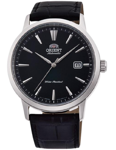 reloj automático hombre Orient Simphony RA-AC0F05B dial negro 41.6mm correa cuero