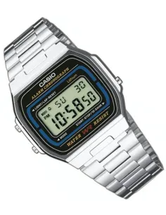 Reloj Casio Retro Classic Collection Plateado A164WA-1V UNISEX 7 años batería luz