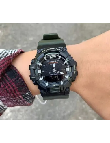 copy of Reloj deportivo hombre Casio HDC-700-3A3 10 años batería Hora Mundial Pantalla Neón 100m WR correa goma