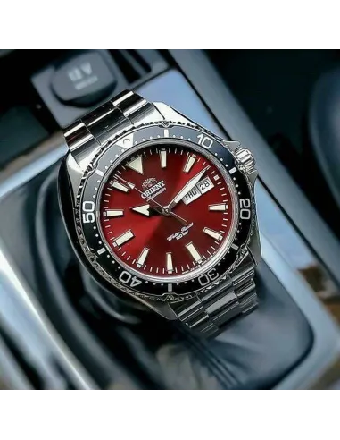Reloj de buceo Automático Hombre Orient Kamasu RA-AA0003R dial rojo 42mm buceo correa acero 200m water resist