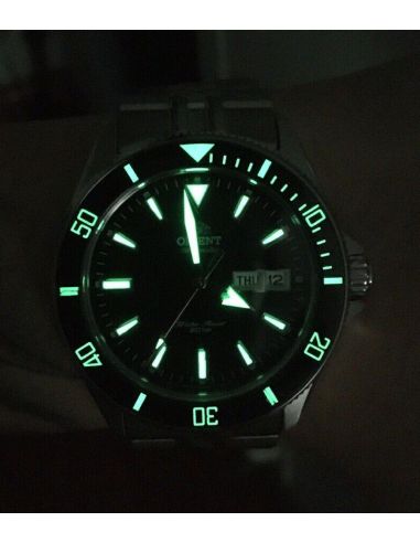 Reloj de buceo hombre automático Orient Kamasu RA-AA0002L dial azul 41.8mm DIVERS Cristal Zafiro correa acero