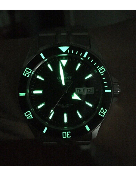 Reloj de buceo hombre automático Orient Kamasu RA-AA0002L dial azul 41.8mm DIVERS Cristal Zafiro correa acero