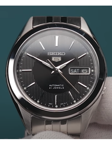Reloj Automático hombre Seiko 5 SNKL23K1 38mm dial negro correa acero inoxidable