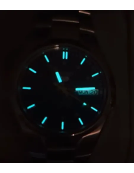 reloj automático hombre Seiko 5 SNK615K1 dial azul 37mm correa acero