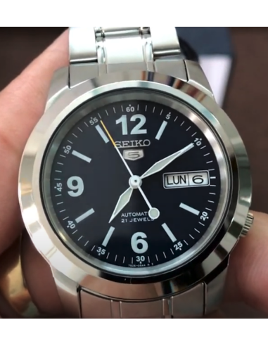 Reloj automático hombre Seiko 5 SNKE61K1 dial azul 37mm correa acero