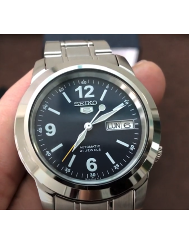 Reloj automático hombre Seiko 5 SNKE61K1 dial azul 37mm correa acero