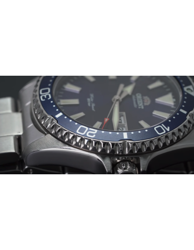 Reloj de buceo hombre automático Orient Kamasu RA-AA0002L dial azul 41.8mm DIVERS Cristal Zafiro correa acero