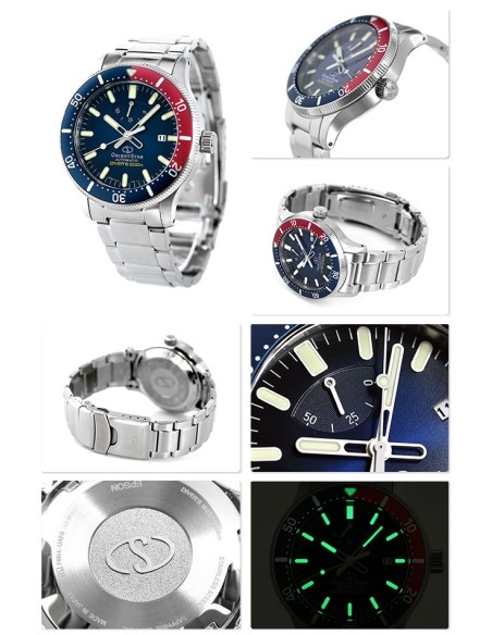 Reloj automático hombre Orient Star Sports RE-AU0306L dial azul "pepsi" correa acero cristal zafiro anti-reflejo 200m