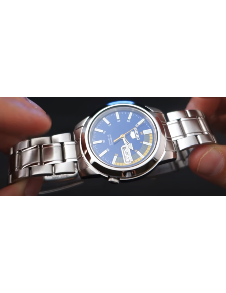 Reloj Automático Hombre Seiko 5 SNKK27K1 dial azul correa acero