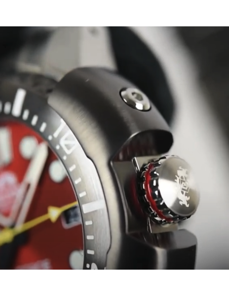 reloj automático hombre buceo Orient M-Force RA-AC0L02R dial rojo 45mm correa acero 200m water resist