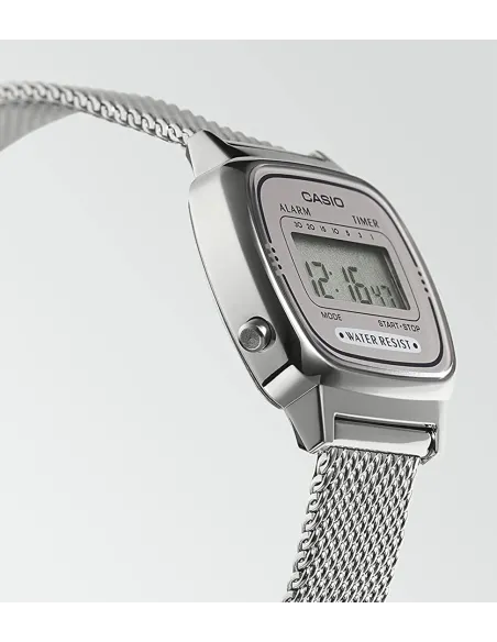 Reloj Casio digital LA670WEM-7EF correa de acero retro