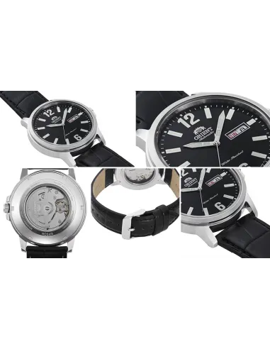 Reloj Automático Hombre Orient Commuter RA-AA0C04B dial negro correa cuero