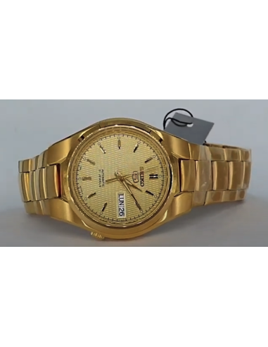 Reloj Automático Hombre Seiko 5 SNK610K1 dial dorado correa acero