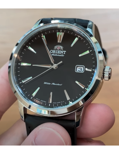 reloj automático hombre Orient Simphony RA-AC0F05B dial negro 41.6mm correa cuero