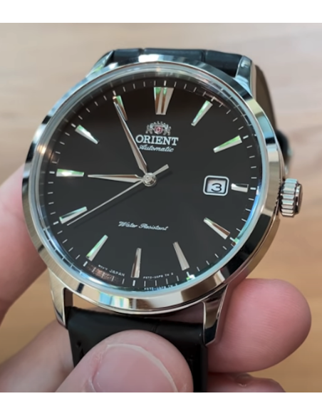 reloj automático hombre Orient Simphony RA-AC0F05B dial negro 41.6mm correa cuero