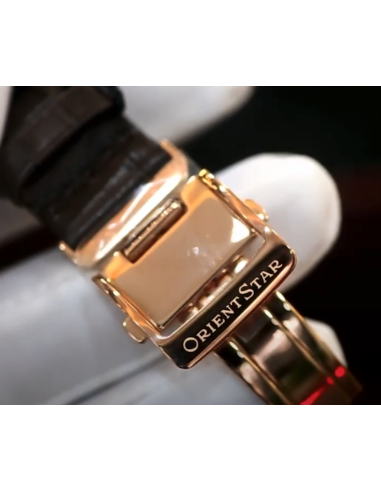 Reloj Automático hombre Orient Star RE-AV0001S oro rosa crista zafiro correa cuero Power Reserve 50H