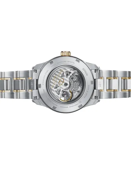 reloj automático hombre Orient Star RE-AT0004S dial blanco 39.3mm bisel dorado correa acero 2 tonos