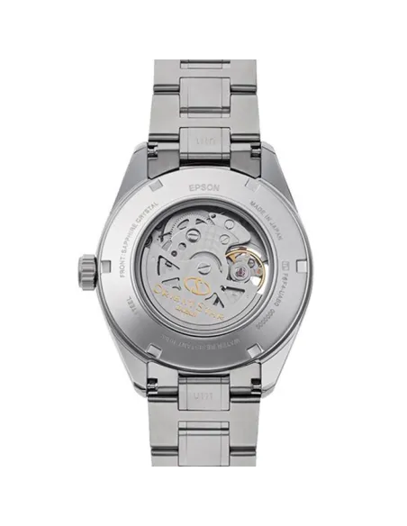 reloj automático hombre Orient Star RE-AV0114E Power Reserve 50h dial verde 41mm cristal zafiro anti-reflejo 100m correa acero