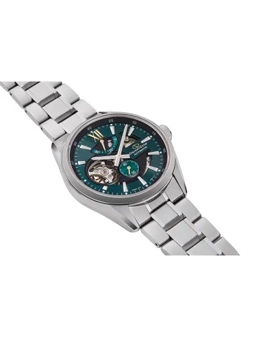 reloj automático hombre Orient Star RE-AV0114E Power Reserve 50h dial verde 41mm cristal zafiro anti-reflejo 100m correa acero