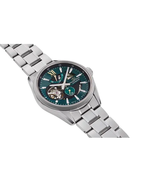 reloj automático hombre Orient Star RE-AV0114E Power Reserve 50h dial verde 41mm cristal zafiro anti-reflejo 100m correa acero