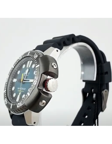 reloj automático buceo hombre Orient M-Force RA-AC0L04L dial azul 45mm correa goma 200m Water resist